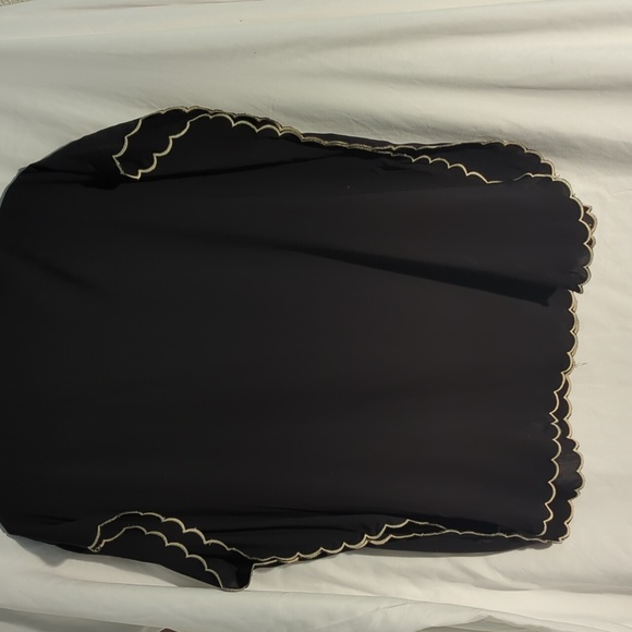 ANDREE BY UNIT Black Embellished Flutter Sleeve Blouse - Picture 7 of 8